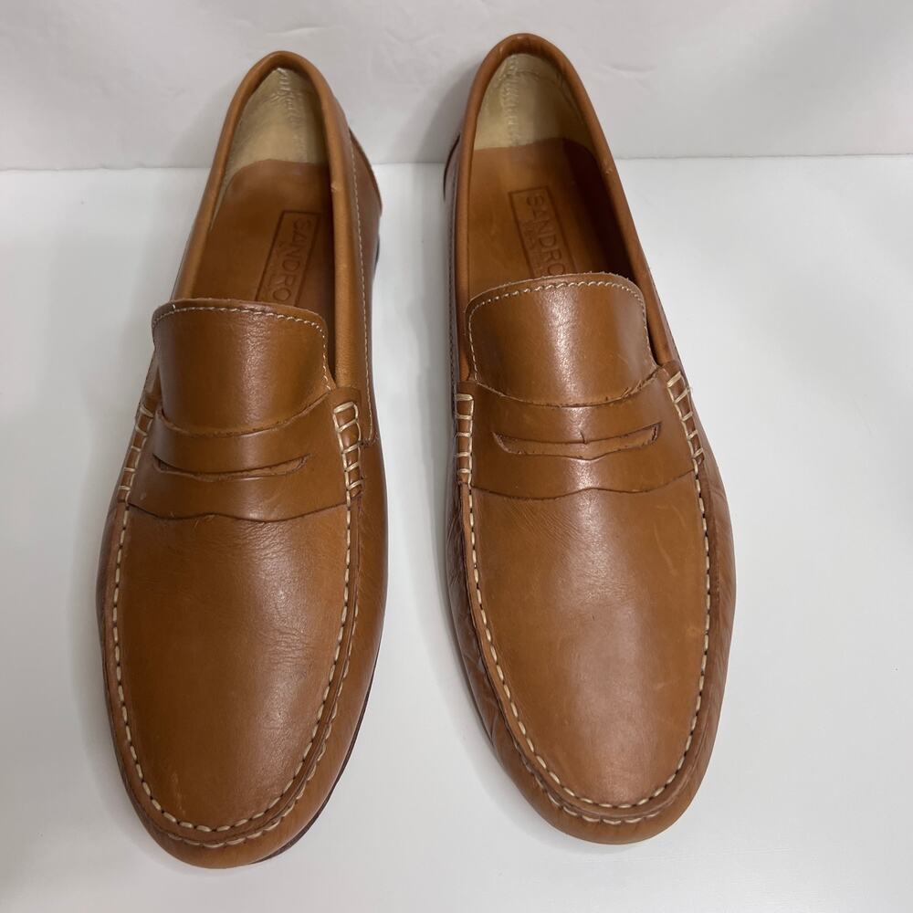 Sandro Moscoloni Tan Leather Penny Loafer Size 9.5 (Men's)